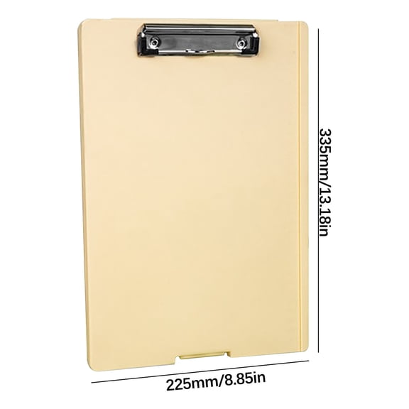 Taicans Clipboard with Storage,Heavy Duty Plastic Storage Clipboard with Low Profile Clip,A4 Binder Clipboards,Nursing Clipboard Folder Case for Office Supplies Yellow
