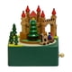 thumbnail image 4 of Caja de música navideña de madera Cajas de música de madera Suministros Decoración navideña Castillo verde, 4 of 9