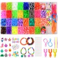 thumbnail image 1 of Banda Goma Arcoíris 28 Rejillas Trenzador Mano Colorido Juguete Educativo DIY para Pulsera Trenzada Juego 32 Rejillas (36 Rejillas 1600 Uds.), 1 of 9