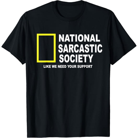 black Shirt National Sarcastic Society T-shirt T-Shirt