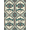 Teal Cream Red, Pattern 15, variant on ODIKA 8'x10' Washable Area Rug Fish Fishing Vintage Lure Trout Tackle Border Bathroom Doormat for King Size Bedroom Under Bed, Master Suite, Non-Shedding, Easy Care