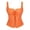 Orange, variant on Women's Vintage Embroidery Corset Bustier Top Double Strap Lace Up Fishbone Waist Trainer Shapewear Clubwear for Women Black S