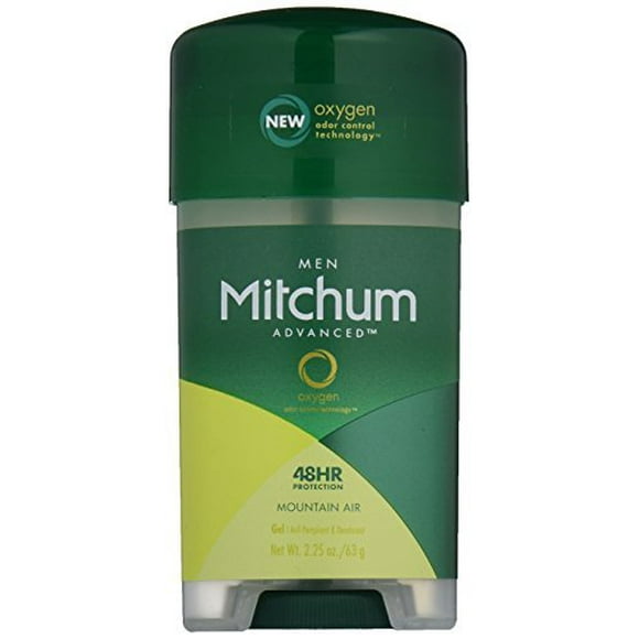 Mitchum Gel Anti-Transpirant et Déodorant pour Hommes Puissant Anti-Transpiration Air de Montagne 2.25 Oz (Pack de 6)