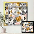 thumbnail image 4 of Designart 'Tropical Naturepalm Monstera Leaves In Silhouette On White' Traditional Framed Art Print, 4 of 4
