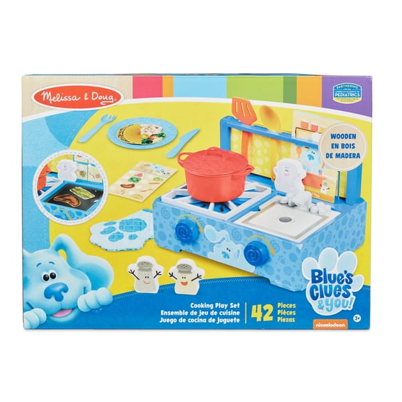 Melissa & Doug Blue's Clues & You! Wooden Cooking Play Set (42 Pieces)