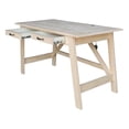 thumbnail image 3 of Scranton & Co Serendipity Wood Desk with 2 Drawers in Unfinished, 3 of 11