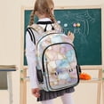 thumbnail image 7 of FORMRS Unisex School Backpack 17" Student Travel Bag with Laptop Compartment, Elegant Marble Pattern, 7 of 7