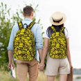 thumbnail image 6 of Balery Yellow Butterflies Vintage Canvas Backpack for Men and Women - Large Capacity, Durable Travel Laptop Bag for School, Work, Hiking, and Outdoor Activities, 6 of 7