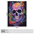 thumbnail image 4 of ARISTURING  Skull and Snake Blanket and Throws Women Gifts Plush Soft Warm Flannel Couch Sofa Bed Queen Size, 4 of 6