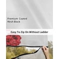 thumbnail image 6 of 4th of July RV Awning Sun Shade Screen 9'X7' Patriotic Poppy Vase Mesh Sunscreen American Flag Awning Shade Screen with Zipper UV Blocker Completed Kits Outdoor Canopy for RV Motorhome Camper Travel, 6 of 7