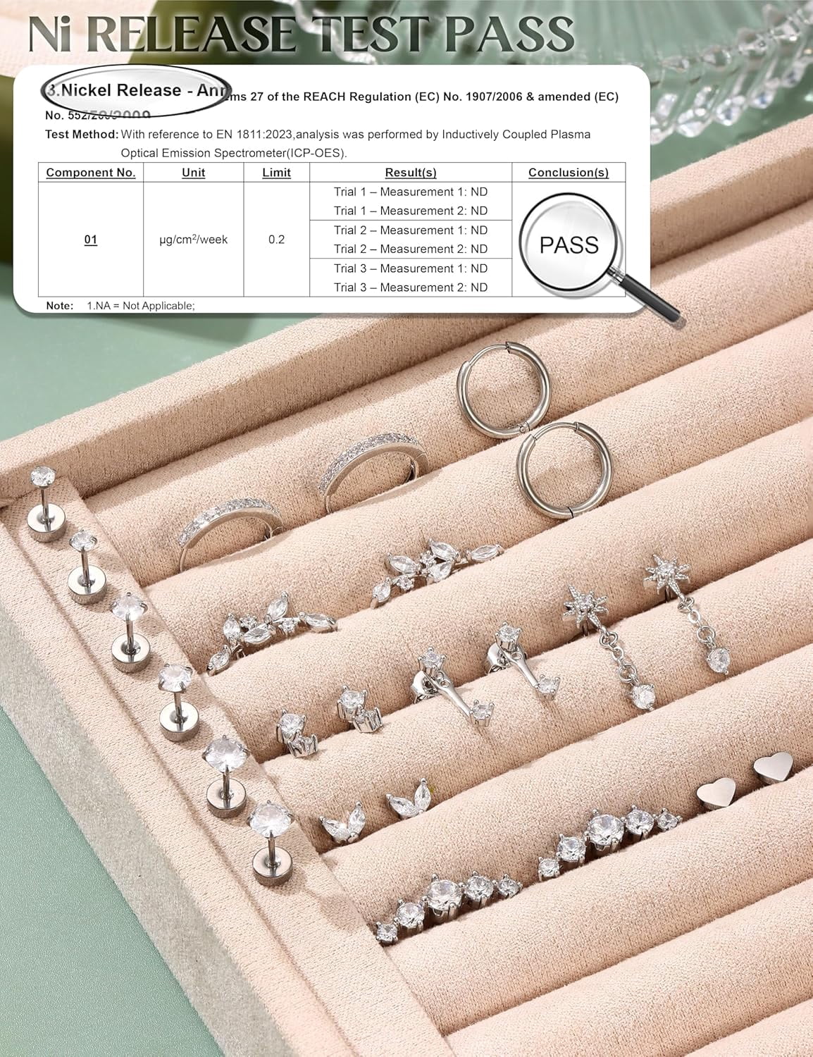 Hypoallergenic Flat Back Earrings-Cartilage Earring Stacks-Surgical Steel Earrings for Sensitive Ears - Small Stainless Steel Flatback Stud Hoop Earring Sets for Helix Tragus Conch Daith Multiple Pie