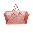 thumbnail image 2 of HILABEE Panier d'Achats Robuste Panier de Transport de Supermarché pour Bar Magasin de Détail Épicerie Rouge, 2 of 9