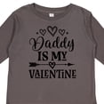 thumbnail image 4 of Inktastic Daddy is My Valentine Holiday Girls Long Sleeve Toddler T-Shirt, 4 of 5
