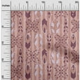 thumbnail image 2 of oneOone Rayon Dark Rose Brown Fabric Asian Block Craft Projects Decor Fabric Printed By The Yard 56 Inch Wide, 2 of 4