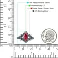 thumbnail image 7 of Art Deco Marquise Filigree Engagement Ring Ruby Cubic Zirconia Black Tone 925 Sterling Silver, Size 8, 7 of 7