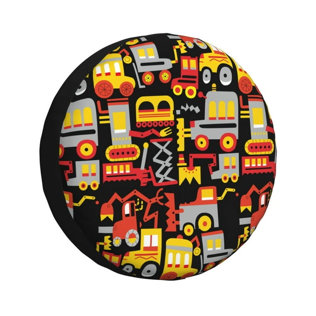 Fotbe Cars Funda de Llanta de Repuesto con Estampado, Engrosada, Ajuste Universal para Jeep, Remolque, RV, SUV, Camión-14 inch
