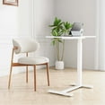 thumbnail image 3 of ZUNMOS Mobile Standing Portable Rolling Desk & Overbed Laptop Height Adjustable Work Table with Hidden Casters  for Home Office, White, 3 of 9