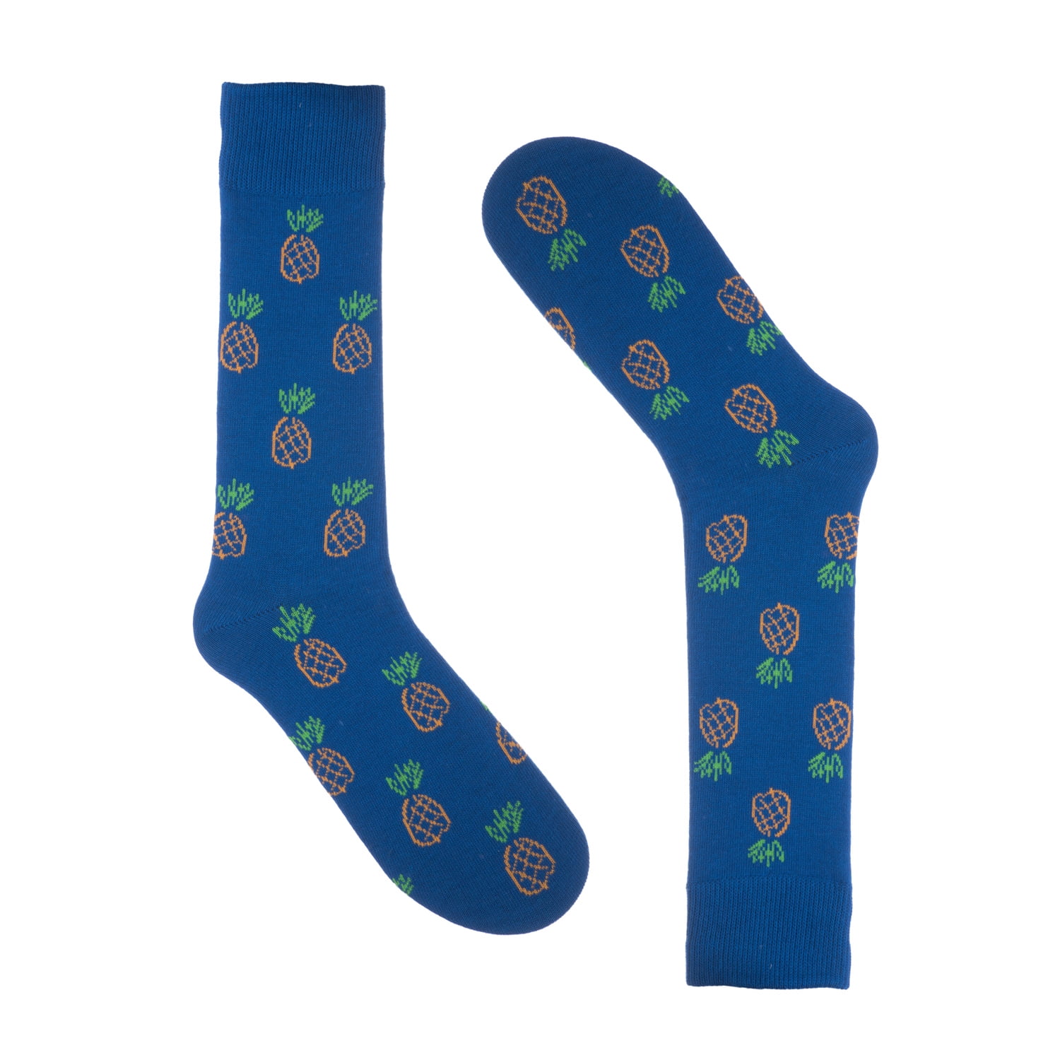 Adult Blue Pineapple Pattern Cushion Ankle Socks
