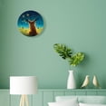 thumbnail image 4 of 10 Inch Wall Clock Battery Operated Silent Clock Decorative for Office, Kitchen, Outdoor, Living Room，Fox And Stars Autumn Multicolor, 4 of 4