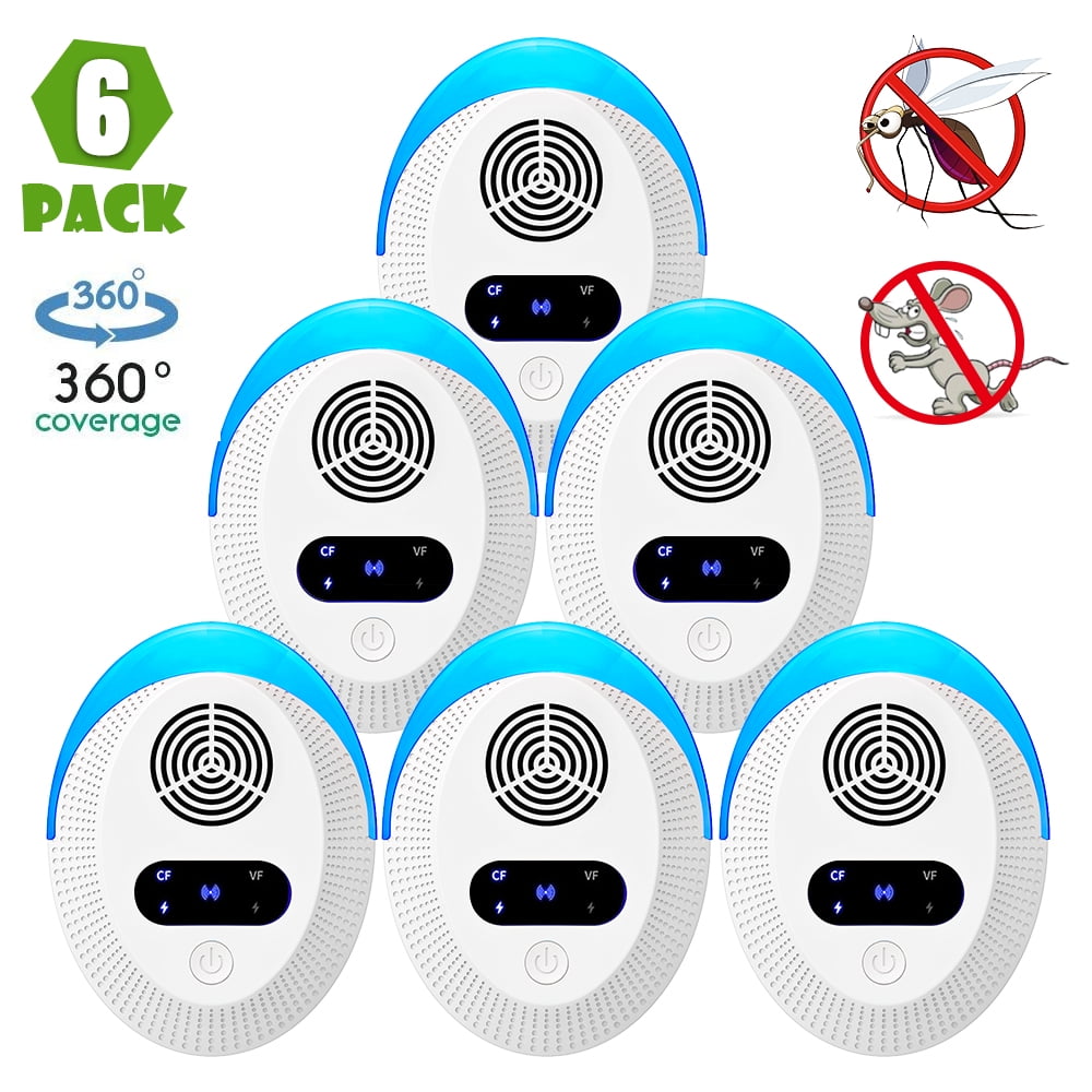Ultrasonic Pest Repeller(6 Pack), 2022 Pest Control Ultrasonic Repellent,Variable frequency