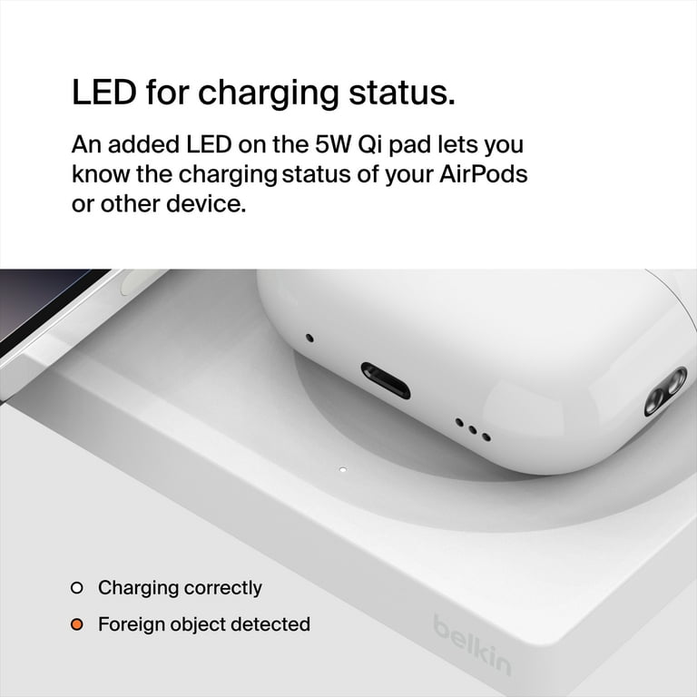 Belkin BoostCharge Pro 2-in-1 Wireless Charging Pad with Belkin BoostCharge Pro 2-in-1 Wireless Charging Pad with