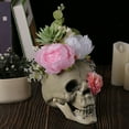 thumbnail image 5 of BNNG Halloween Sculpture Decoration 7 Inch Statue Desktop Ornament With Flower Headwear For Halloween Day Of The Dead Home Decoration Party Props Creative Gift Themed Activity Props, 5 of 8