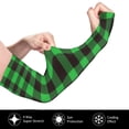 thumbnail image 3 of Balery Buffalo Plaid Green Black Cooling Arm Sleeves for Men & Women – Breathable, Moisture-Wicking Arm Sleeves for Women, Men & Kids, 3 of 8