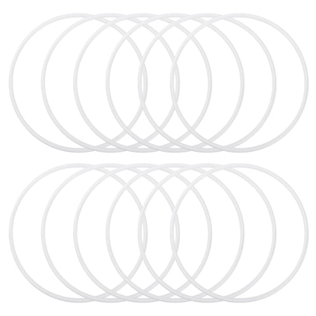 Uxcell 12 Pcs Dream Catcher Rings,Metal Crafts Hoops Floral Hoop 4 Inch Macrame Hoops Rings for DIY Crafts Wreath Making Supplies Plant Hangers, White