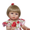 thumbnail image 2 of Muñeca de Bebé Reborn de Silicona Yeacher Cuerpo Completo 19 Pulgadas Pelo Rubio Ojos Azules, 2 of 2