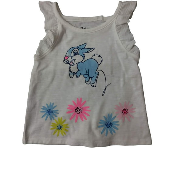Infant Girls Disney Bambi Thumper Bunny Rabbit Floral Flower Tee Shirt