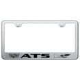 thumbnail image 1 of Cadilac ATS-V Laser Etched Logo Stainless Steel License Plate Frame (Brushed Chrome), 1 of 3