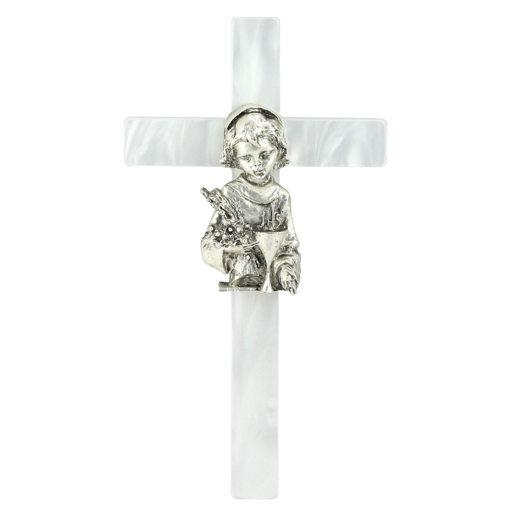 Girl S Mother Of Pearl First Communion Wall Cross Walmart Com