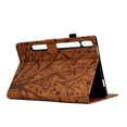 thumbnail image 5 of Tablet Case for Samsung Galaxy Tab S9/S8/S7, Embossed Tree Pattern PU Leather Book Style Smart Auto Wake/Sleep Cover with Stand Card Slots Magnetic Clasp Shockproof Case, Brown, 5 of 9