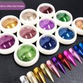 thumbnail image 4 of Graflsoa Metallic Mirror Nail Powder - Titanium Chrome Effect in Light Green (MJ11) for Stunning Nail Art Designs, 4 of 4