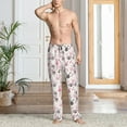thumbnail image 2 of Naloa Rabbit And Carrot Pajama Pants Men, PJ Bottoms, Sleep & Lounge Pants-Small, 2 of 6