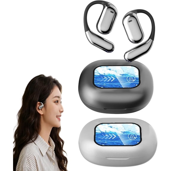 AI real-time translation earbuds, three spatial sound effects, upgraded AI translation, supports over 128 languages, active noise cancellation, adjustable equalizer, Bluetooth 5.4, suitable for trave
