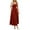 Red, variant on Jamsmile Women Dress Square Neck Long Sleeveless Maxi Spring Summer Comfortable Flowy Elegant Solid Color Strap Dress