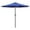 Navy blue, variant on CozyHom Outdoor Outdoor 9 Ft Stripes Round Crank Premium Patio Umbrella, Market Table Umbrellas With Push Button Tilt And Crank Pool Umbrella, Blue & Brown striped