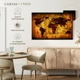 thumbnail image 5 of Elephant Stock Vintage World Map Wall Art - Horizontal Canvas Wall Art - Living Room Wall Decor - Map Canvas - Brown And Black Decor - 48" x 32", 5 of 8