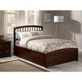 thumbnail image 2 of Modern Full Platform Bed with Footboard & Trundle - Walnut Finish Bedroom Furniture, 2 of 10