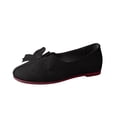 thumbnail image 2 of Willtoo Women's Faux Suede Square Toe Ballet Flats Bowknot Shoes Women Dressy Comfortable Slip-On Loafers Ballerina Flats, 2 of 7