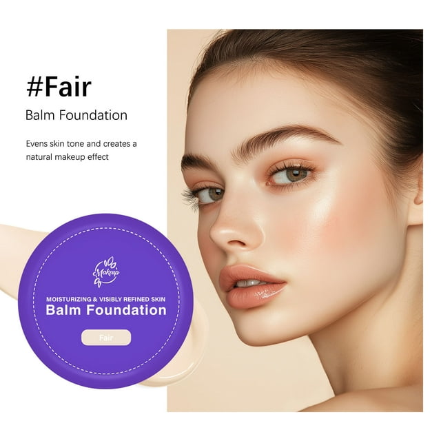 HHBEAUTY Tinted Moisture Foundation Balm, Peptide Bounce Balm Foundation, All-Day Wear Full Coverage Foundation, Hydrating, Sweatproof, Buildable Natural Finish, Vegan Korean Makeup