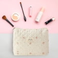 thumbnail image 1 of Bolsa para cosméticos de 2 uds., bolsa de maquillaje acolchada suave para mujer, bolsa de algodón para viajes al aire libre, 1 of 7