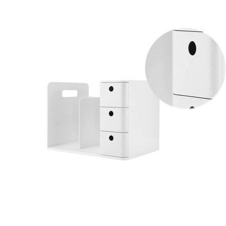 Orderly Storage Desk Shelf Organizer Wide Application Range for Home for Office for File Organization for School Desktop(White)