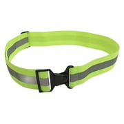 NUOLUX Safety Reflective Belt Elastic Adjustable High Visibility Safety Gear for Riding Walking and Cycling(Fluorescent Green)