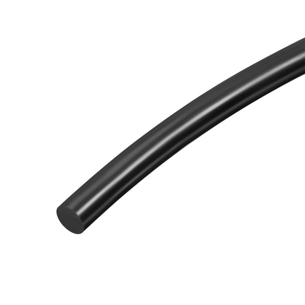 Inserto de silicona flexible, 39" de largo, tira de sellado de silicona resistente a altas temperaturas (negra)