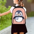 thumbnail image 3 of Binienty Penguin Backpack and Lunch Box Pencil Case 3 Piece Kids 12 Inch Backpack for School Girls Toddler Ages 4-8 Cute School Bookbag with Adjustable Straps, 3 of 8