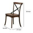 thumbnail image 4 of ACME Kaelyn Wooden Side Chair in Dark Oak and Black Set of 2, 4 of 6