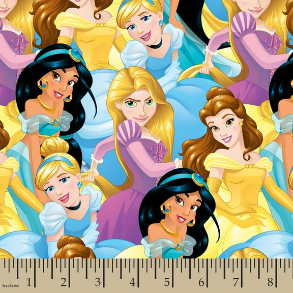 Springs Creative 18" x 22" Cotton Disney Princess Craft Fabric Precut Pack