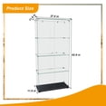 thumbnail image 2 of Jopath 4-Tier Glass Display Cabinet with LED,Tempered Glass Curio Cabinet,Floor Standing Display Case for Living Room,Home,Office,Rectangle, 2 of 8